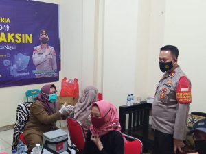 Polsek Medan Satria Buat Posko Vaksinasi Dalam Rangka Bhakti Bhayangkara