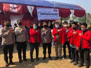 DPP GMNI Bersama Mabes Polri Lakukan Vaksinisasi Masal Di Kabupaten Bekasi