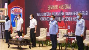 Lapas Cikarang Ikuti seminar nasional Kemenkumham Dukung Akselerasi Indonesia sehat Dan Pemulihan Ekonomi Nasional