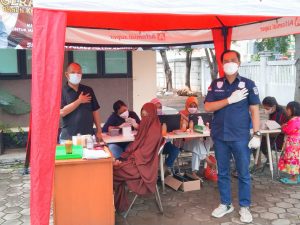 Sat Reskrim Polres Metro Bekasi Buka Gerai 45 Mobile Vaksinasi Merdeka Aglomerasi tahap 2