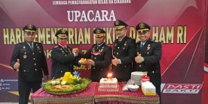 Lapas Cikarang Kelas IIA Lakukan Upacara Bendera, Anugrah dan Syukuran Peringatan Hari Dharma Karya Dhika Tahun 2021