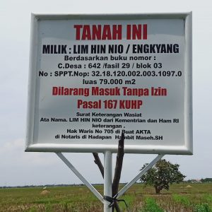 Sengketa lahan Seluas 7 Hektar Lebih di Desa Sukamanah, Akan Bergulir Ke PTUN