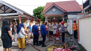 Di tinggal Penghuni,Satu Rumah Kontrakan di Kaliabang Bungur Hangus terbakar