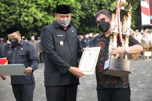 Hasil Penilaian Lomba Kampung Tangguh Jaya 2022 Diumumkan Saat Apel Pagi