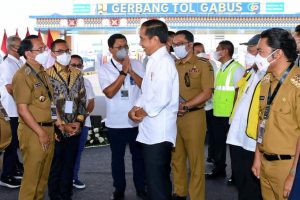 Pj Bupati Bekasi Dampingi Presiden Jokowi Resmikan Jalan Tol Cibitung-Cilincing