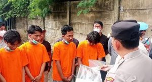Polrestro Bekasi Meringkus 4 Pelaku Begal Pedagang Mie Ayam