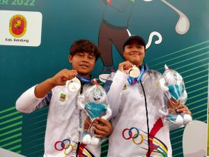 Kembali Emas Lagi, Pegolf Kabupaten Bekasi Selangkah Menuju Juara Umum