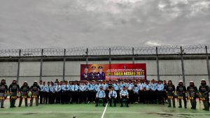 Jelang Nataru 2022 Lapas Cikarang bersama Lapas Bekasi dan Bapas Bekasi laksanakan apel siaga