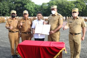 Jelang Pemilihan Umum, Bawaslu Kota Bekasi Tandatangani Pinjam Pakai Kantor.