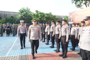 Polres Metro Bekasi Menggelar Apel Keselamatan Jaya 2023