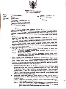 LIAR Surati Mendagri Adanya Perubahan Dua Nama Usulan PJ Bupati Yang Beredar 13 Februari 2023