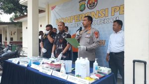 Polres Metro Bekasi Ringkus Pembuat Tembakau Sinte Senilai Rp1 Miliar