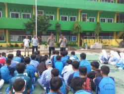 Polsek Cibarusah Hadiri Giat Go To School Antisipasi Tawuran Pelajar