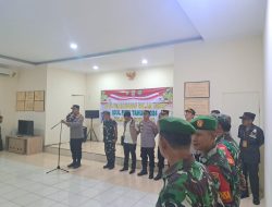 Polsek Tarumajaya Apel Gabungan Pengamanan Malam Takbir Hari Raya Idul Fitri 1445 Hijriyah