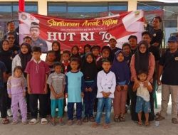 Memperingati HUT RI 79,Karang Taruna Menyantuni Anak Yatim Piatu