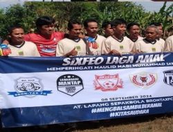 Tokoh Pemuda Dusun 2 desa Laban Sari Gelar SIXFEO Laga Amal Sepak Bola
