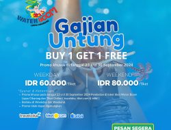 Taman Rekreasi WaterBoom Lippo Cikarang Hadirkan Promo GANTUNG (Gajian Untung) Buy 1 Get 1 Free