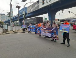 Satlantas Polres Metro Bekasi Berikan Himbauan dan Edukasi di Operasi keselamatan Jaya Hari ke 2