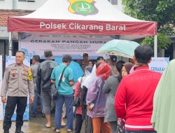 Polsek Cikarang Barat Giat Gerakan Pangan Murah Untuk Masyarakat