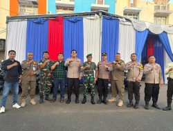 Kapolsek Tarumajaya Amankan Giat Ibadah Natal Jamaat Gereja HKBP Harapan Indah