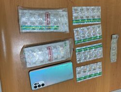 Dua Pria Terduga Pengedar Obat Keras Diamankan Tim Opsnal Polsek Cikarang Utara