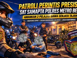 Patroli Perintis Presisi Sat Samapta Polres Metro Bekasi Amankan Pelajar Diduga Bawa Senjata Tajam di Cikarang Utara