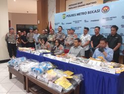 Polres Metro Bekasi Sita Ratusan Ribu Obat dan Amankan 60 Orang Tegas Perangi Obat Terlarang