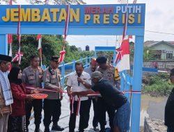 Jembatan Merah Putih Presisi Polri Resmi Dibuka, Hubungkan Dua Kampung di Cikarang Timur