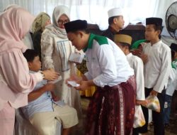Ahmad bin Olim Santuni Ratusan Anak Yatim dari Tiga Desa di Cikarang Barat