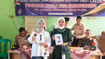 Panitia Pilkades Karang Harum Adakan Pleno Penetapan Nomor Urut Bagi 2 Calon Kades